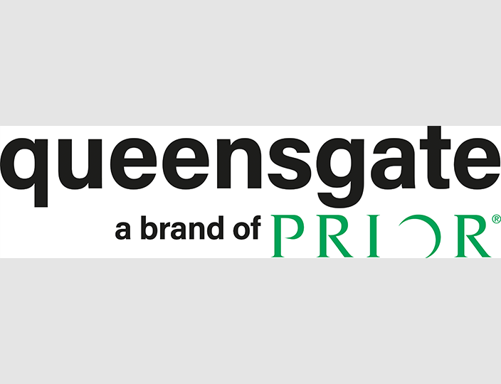Green and Black Logo for Queensgate, a brand of Prior Scientific.