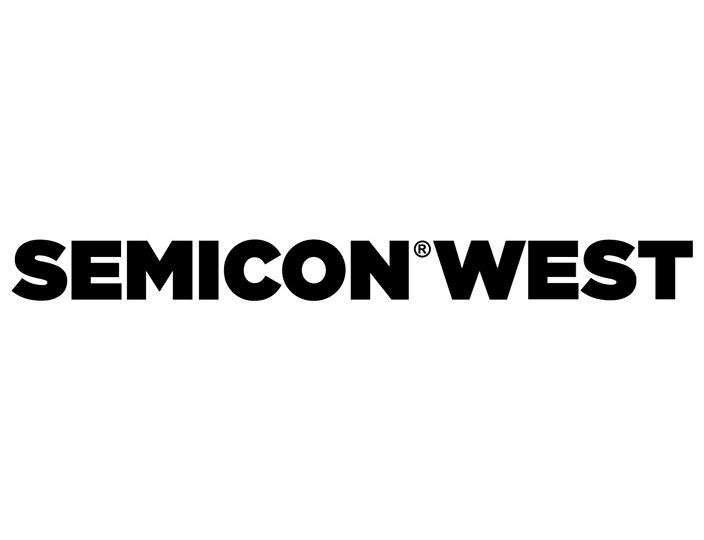 Black and white logo for Semicon West