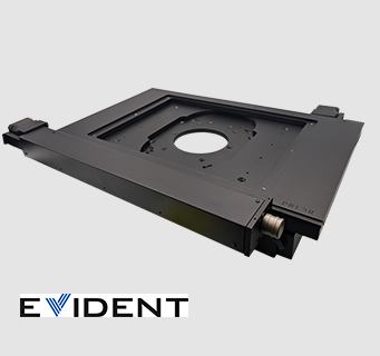 H116 heavy load 8-inch travel motorized XY stage for Evident/Olympus MX industrial microscopes.