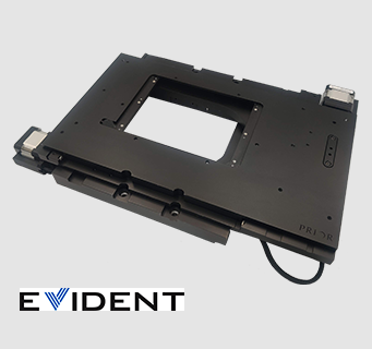 H117 high-performance motorized XY stage for inverted Evident microscopes.