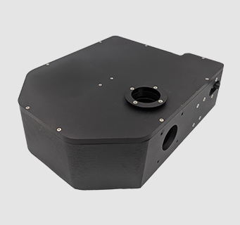 HF108FC widefield 8-position filter turret for fluorescence microscopy.