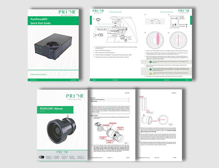 Examples of pages from Prior product manuals.